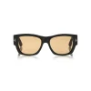 Tom Ford - Tom N.12 Sunglasses - Square Shaped Sunglasses - Dark Brown - FT0601-P - Sunglasses - Tom Ford Eyewear - Avvenice