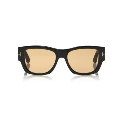 Tom Ford - Tom N.12 Sunglasses - Square Shaped Sunglasses - Dark Brown - FT0601-P - Sunglasses - Tom Ford Eyewear - Avvenice