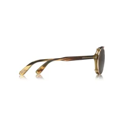 Tom Ford - Tom N.15 Sunglasses - Real Buffalo Horn Style Sunglasses - Brown - FT5561-P-B - Sunglasses - Tom Ford Eyewear - Avvenice