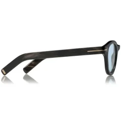 Tom Ford - Tom N.13 Sunglasses - Real Horn Squared Sunglasses - Dark Brown - FT5499-P - Sunglasses - Tom Ford Eyewear - Avvenice