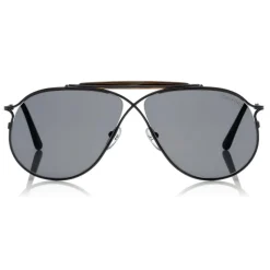 Tom Ford - Tom N.6 Sunglasses - Aviator Sunglasses - Black - FT0489-P - Sunglasses - Tom Ford Eyewear - Avvenice