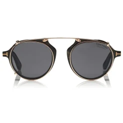 Tom Ford - Tom N.15 Sunglasses - Real Buffalo Horn Style Sunglasses - Black - FT5561-P-B - Sunglasses - Tom Ford Eyewear - Avvenice