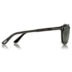 Tom Ford - Tom N.14 Sunglasses - Real Horn Squared Sunglasses - Blue - FT5498-P - Sunglasses - Tom Ford Eyewear - Avvenice