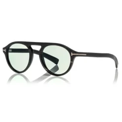 Tom Ford - Tom N.9 Sunglasses - Real Horn Frame Sunglasses - Dark Brown - FT5441-P - Sunglasses - Tom Ford Eyewear - Avvenice