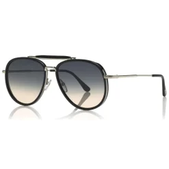 Tom Ford - Tripp Sunglasses - Pilot Shape Sunglasses - Black - FT0666 - Sunglasses - Tom Ford Eyewear - Avvenice