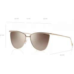 Tom Ford - Veronica Sunglasses - Cat-Eye Acetate Sunglasses - Rose Gold Brown - FT0684 - Sunglasses - Tom Ford Eyewear - Avvenice