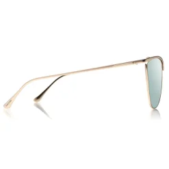 Tom Ford - Veronica Sunglasses - Cat-Eye Acetate Sunglasses - Rose Gold Blue - FT0684 - Sunglasses - Tom Ford Eyewear - Avvenice