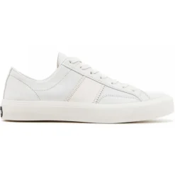 Tom Ford - White and Beige Calf Leather Low Top Sneakers - Tom Ford Exclusive Luxury Collection - Avvenice