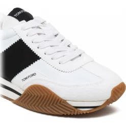 Tom Ford - White and Black James Sneakers - Tom Ford Exclusive Luxury Collection - Avvenice