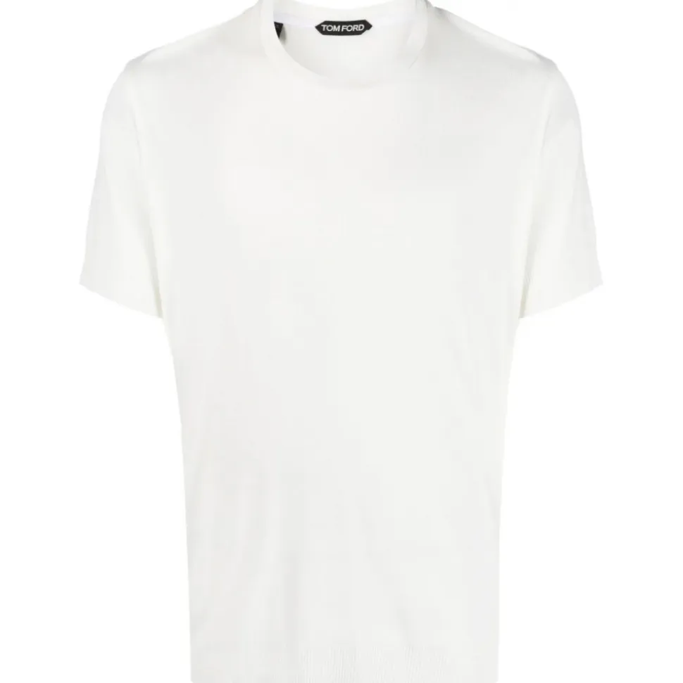Tom Ford - White Cotton T-Shirt - Tom Ford Exclusive Luxury Collection - Avvenice