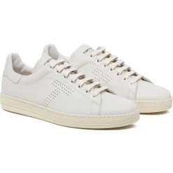 Tom Ford - White Leather Sneakers - Tom Ford Exclusive Luxury Collection - Avvenice