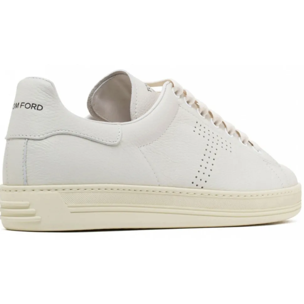 Tom Ford - White Leather Sneakers - Tom Ford Exclusive Luxury Collection - Avvenice