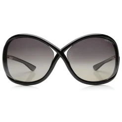 Tom Ford - Whitney Polarized Sunglasses - Round Metal Sunglasses - Black - FT0009P - Sunglasses - Tom Ford Eyewear - Avvenice