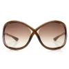 Tom Ford - Whitney Sunglasses - Oversized Round Acetate Sunglasses - FT0009 - Brown - Tom Ford Eyewear - Avvenice