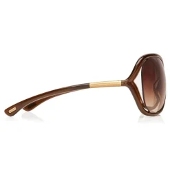 Tom Ford - Whitney Sunglasses - Oversized Round Acetate Sunglasses - FT0009 - Brown - Tom Ford Eyewear - Avvenice
