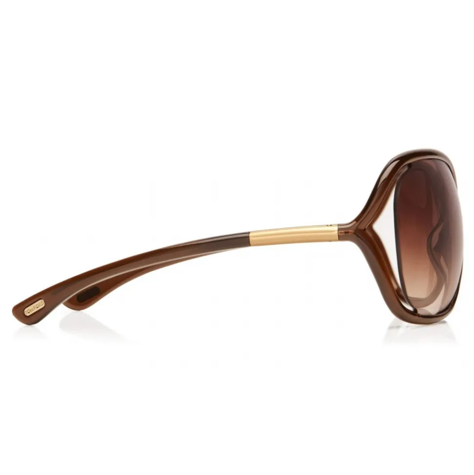 Tom Ford - Whitney Sunglasses - Oversized Round Acetate Sunglasses - FT0009 - Brown - Tom Ford Eyewear - Avvenice