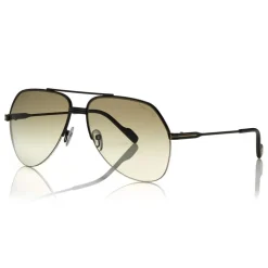 Tom Ford - Wilder Sunglasses - Pilot Acetate Sunglasses - FT0644 - Black Grey - Tom Ford Eyewear - Avvenice