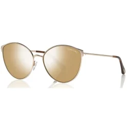 Tom Ford - Zeila Sunglasses - Round Metal Sunglasses - Rose Gold Brown - FT0654 - Sunglasses - Tom Ford Eyewear - Avvenice