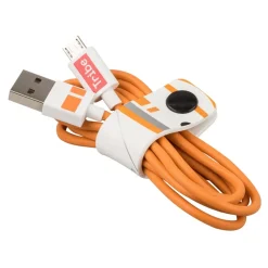 Tribe - BB-8 - Star Wars - Micro USB Cable - Data Transmission and Charging for Android, Samsung, HTC, Nokia, Sony - 120 cm - Avvenice