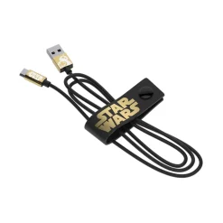 Tribe - BB-8 Gold - Star Wars - Micro USB Cable - Data Transmission and Charging for Android, Samsung, HTC, Nokia, Sony - 120 cm - Avvenice