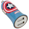 Tribe - Captain America - Marvel - Car Charger Double - Fast Car Charge - USB Charger - iPhone, iPad, Tablet, Samsung - Avvenice