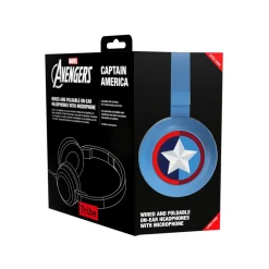 Tribe - Captain America - Marvel - Headphones with Foldable Microphone - 3.5 mm Jack - Smartphone, PC, PS4 and Xbox - Avvenice