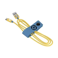 Tribe - Carl - Minions - Micro USB Cable - Data Transmission and Charging for Android, Samsung, HTC, Nokia, Sony - 120 cm - Avvenice