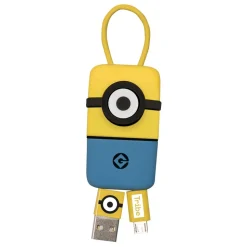 Tribe - Carl - Minions - Micro USB Cable - Keychain - Data and Charging for Android, Samsung, HTC, Nokia, Sony - 22 cm - Avvenice