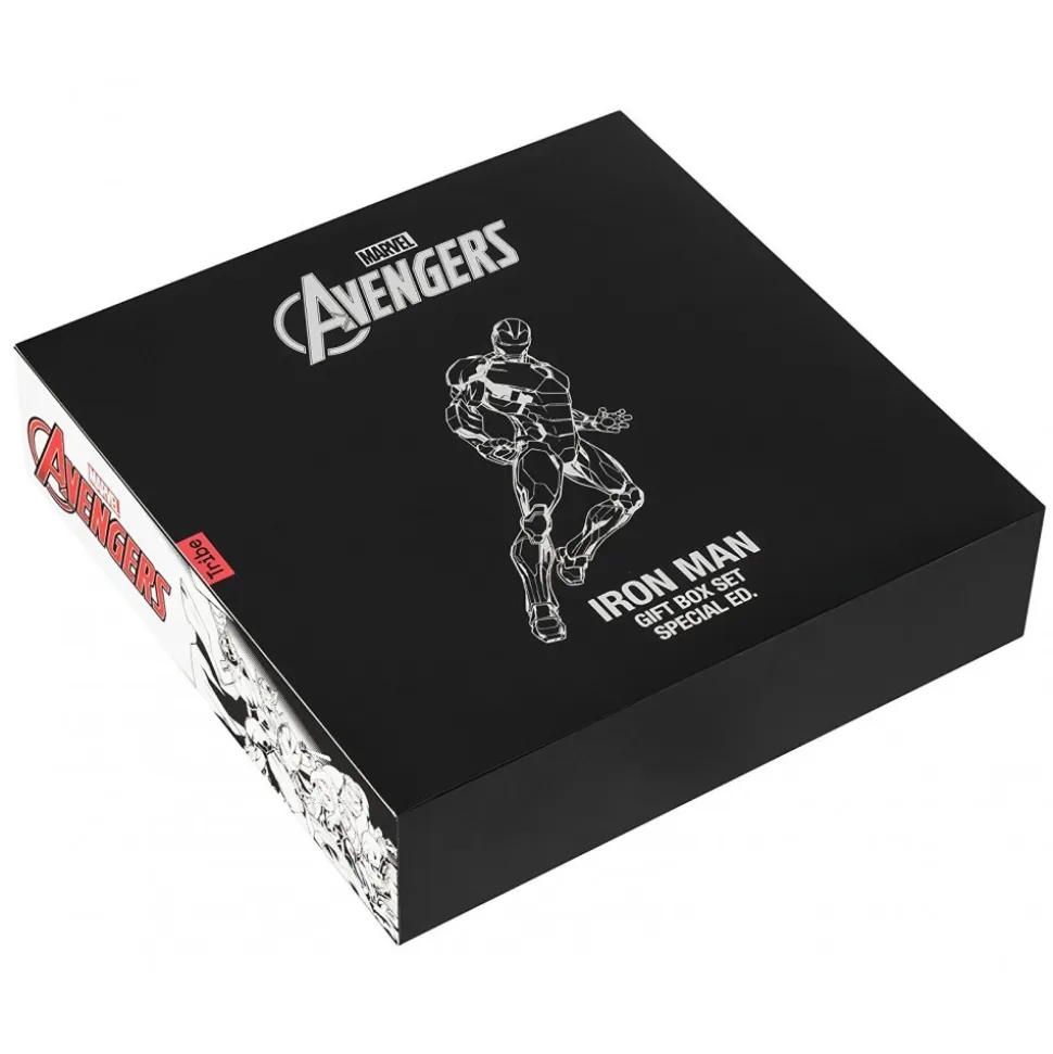 Tribe - Iron Man - Marvel - Gift Box - 16 GB USB Stick - Car Charger - Earphones - On-Ear Headphones - Micro USB Cable - Avvenice
