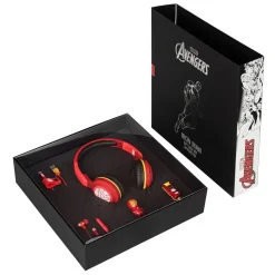 Tribe - Iron Man - Marvel - Gift Box - 16 GB USB Stick - Car Charger - Earphones - On-Ear Headphones - Micro USB Cable - Avvenice