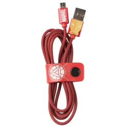 Tribe - Iron Man - Marvel - Micro USB Cable - Data Transmission and Charging for Android, Samsung, HTC, Nokia, Sony - 120 cm - Avvenice