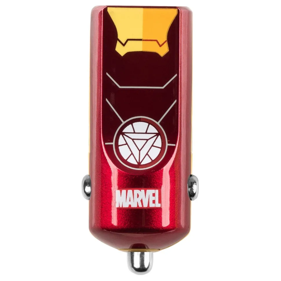 Tribe - Iron Man - Marvel - Car Charger - Fast Car Charge - USB Charger - iPhone, iPad, Tablet, Samsung, Smartphone - Avvenice