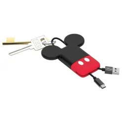 Tribe - Mickey Mouse - Disney - Micro USB Cable - Keychain - Data and Charging for Android, Samsung, HTC, Nokia, Sony - 22 cm - Avvenice