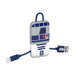 Tribe - RD-D2 - Star Wars - Lightning USB Cable - Keychain - Data and Charging for Apple, iPhone - MFi Certified - 22 cm - Avvenice