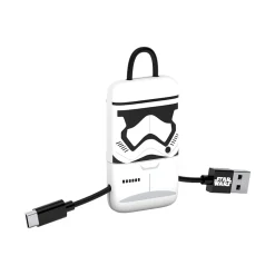 Tribe - Storm Trooper - Star Wars - Micro USB Cable - Keychain - Data and Charging - Android, Samsung, HTC, Nokia, Sony - 22 cm - Avvenice