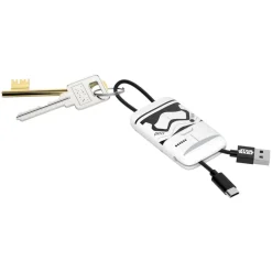 Tribe - Storm Trooper - Star Wars - Micro USB Cable - Keychain - Data and Charging - Android, Samsung, HTC, Nokia, Sony - 22 cm - Avvenice