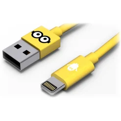 Tribe - Tom - Minions - Lightning USB Cable - Data Transmission and Charging for Apple, iPhone - MFi Certified - 120 cm - Avvenice