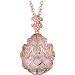 Tsars Collection - Alexandra Guilloche Necklace - Handmade in Swiss - Luxury Exclusive Collection - Avvenice