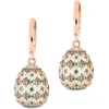 Tsars Collection - Alexandra Green Horizontal Pavè Earrings - Handmade in Swiss - Luxury Exclusive Collection - Avvenice