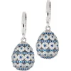 Tsars Collection - Alexandra Pavè Horizontal Blue Earrings - Handmade in Swiss - Luxury Exclusive Collection - Avvenice