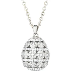 Tsars Collection - Alexandra Pavè Horizontal White Necklace - Handmade in Swiss - Luxury Exclusive Collection - Avvenice