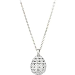 Tsars Collection - Alexandra Pavè Horizontal White Necklace - Handmade in Swiss - Luxury Exclusive Collection - Avvenice