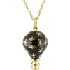 Tsars Collection - Black Hot Air Balloon Necklace with Zircons - Handmade in Swiss - Luxury Exclusive Collection - Avvenice