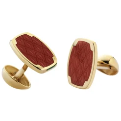 Tsars Collection - Cufflinks in Silver 04 Red - Handmade in Swiss - Luxury Exclusive Collection - Avvenice