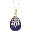 Tsars Collection - Empress Maria Blue and White Necklace - Handmade in Swiss - Luxury Exclusive Collection - Avvenice