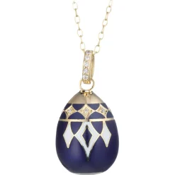 Tsars Collection - Empress Maria Blue and White Necklace - Handmade in Swiss - Luxury Exclusive Collection - Avvenice