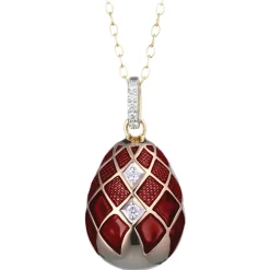 Tsars Collection - Empress Maria Red Diamonds Necklace - Handmade in Swiss - Luxury Exclusive Collection - Avvenice