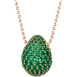 Tsars Collection - Green 9nine Silver Necklace - Handmade in Swiss - Luxury Exclusive Collection - Avvenice