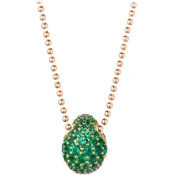 Tsars Collection - Green 9nine Silver Necklace - Handmade in Swiss - Luxury Exclusive Collection - Avvenice