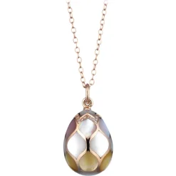 Tsars Collection - Necklace in Gold Mother of Pearl 427 - Handmade in Swiss - Luxury Exclusive Collection - Avvenice